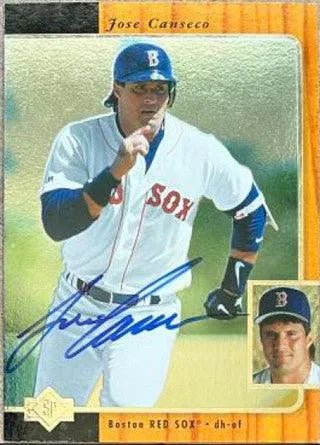 Jose Canseco Signed 1996 SP Baseball Card - Boston Red Sox