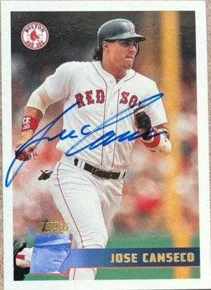 Jose Canseco Signed 1996 Topps Baseball Card - Boston Red Sox