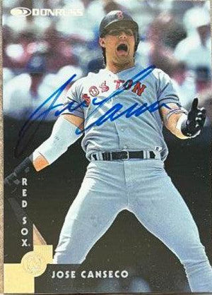 Jose Canseco Signed 1997 Donruss Baseball Card - Boston Red Sox - PastPros