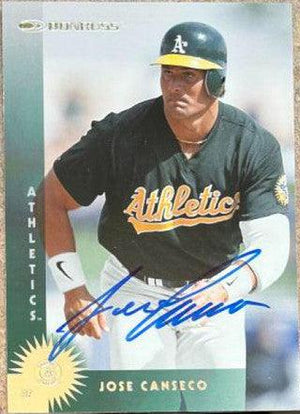 Jose Canseco Signed 1997 Donruss Baseball Card - Oakland A's - PastPros