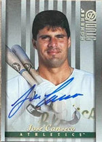 Jose Canseco Signed 1997 Donruss Studio Baseball Card - Oakland A's