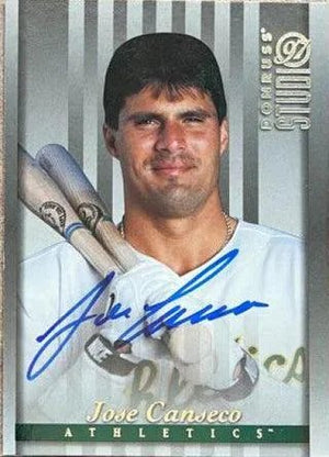 Jose Canseco Signed 1997 Donruss Studio Baseball Card - Oakland A's