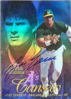 Jose Canseco Signed 1997 Flair Showcase Baseball Card - Oakland A's - PastPros