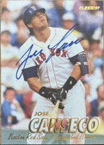 Jose Canseco Signed 1997 Fleer Baseball Card - Boston Red Sox