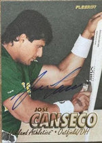 Jose Canseco Signed 1997 Fleer Baseball Card - Oakland A's