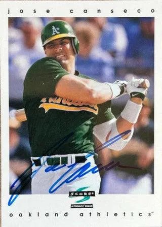 Jose Canseco Signed 1997 Score Baseball Card - Oakland A's