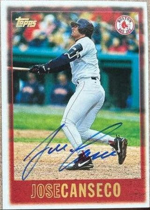 Jose Canseco Signed 1997 Topps Baseball Card - Boston Red Sox