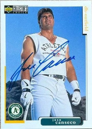 Jose Canseco Signed 1998 Collector's Choice Baseball Card - Oakland A's