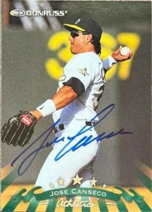 Jose Canseco Signed 1998 Donruss Baseball Card - Oakland A's