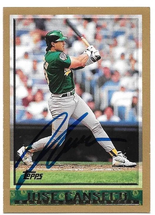 Jose Canseco Signed 1998 Topps Baseball Card - Oakland A's