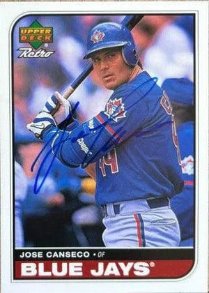 Jose Canseco Signed 1998 Upper Deck Retro Baseball Card - Toronto Blue Jays