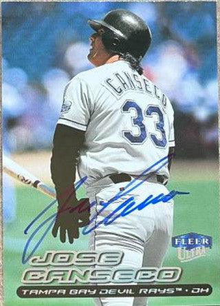 Jose Canseco Signed 2000 Fleer Ultra Baseball Card - Tampa Bay Devil Rays - PastPros
