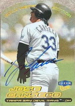 Jose Canseco Signed 2000 Fleer Ultra Gold Medallion Baseball Card - Tampa Bay Devil Rays