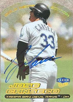 Jose Canseco Signed 2000 Fleer Ultra Gold Medallion Baseball Card - Tampa Bay Devil Rays - PastPros