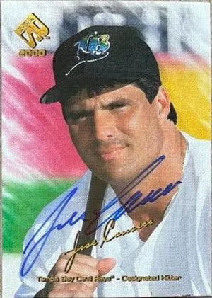 Jose Canseco Signed 2000 Pacific Private Stock Baseball Card - Tampa Bay Devil Rays