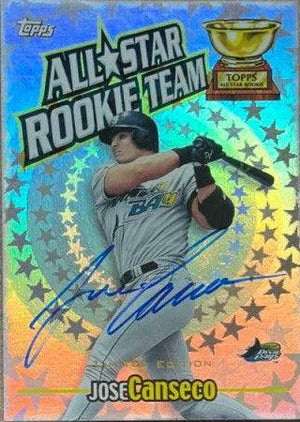 Jose Canseco Signed 2000 Topps All-Star Rookie Team Baseball Card - Tampa Bay Devil Rays - PastPros