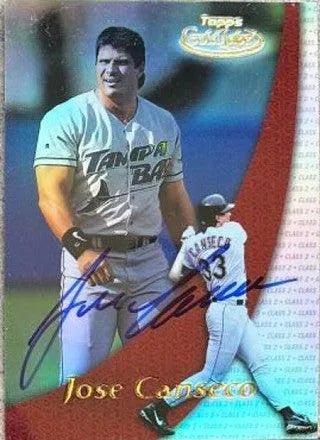Jose Canseco Signed 2000 Topps Gold Label Class 2 Baseball Card - Tampa Bay Devil Rays