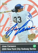 Jose Canseco Signed 2000 Topps Subway Series Baseball Card - New York Yankees