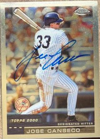 Jose Canseco Signed 2000 Topps Traded & Rookies Chrome Baseball Card - New York Yankees - PastPros