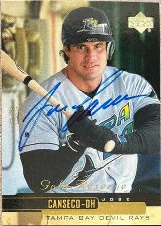 Jose Canseco Signed 2000 Upper Deck Baseball Card - Tampa Bay Devil Rays