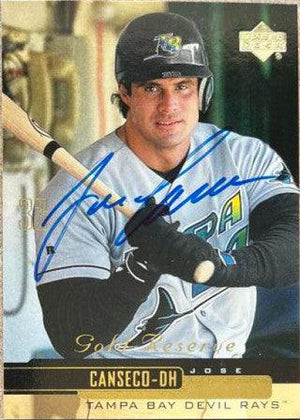 Jose Canseco Signed 2000 Upper Deck Baseball Card - Tampa Bay Devil Rays - PastPros