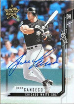 Jose Canseco Signed 2001 Leaf Rookies & Stars Baseball Card - Chicago White Sox - PastPros