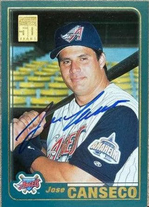 Jose Canseco Signed 2001 Topps Baseball Card - Anaheim Angels