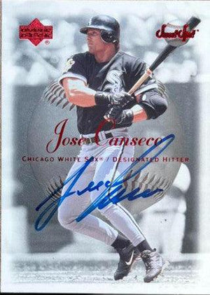 Jose Canseco Signed 2001 Upper Deck Rookie Update Sweet Spot Baseball Card - Chicago White Sox - PastPros