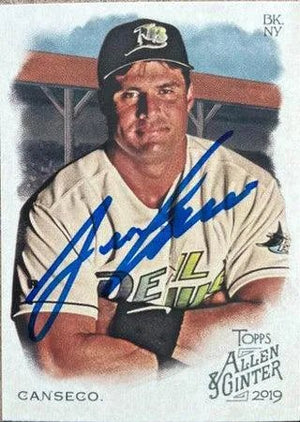 Jose Canseco Signed 2019 Allen & Ginter Baseball Card - Tampa Bay Devil Rays