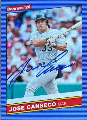 Jose Canseco Signed 2020 Donruss Baseball Card - Oakland A's