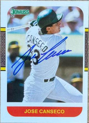 Jose Canseco Signed 2021 Donruss Baseball Card - Oakland A's - PastPros