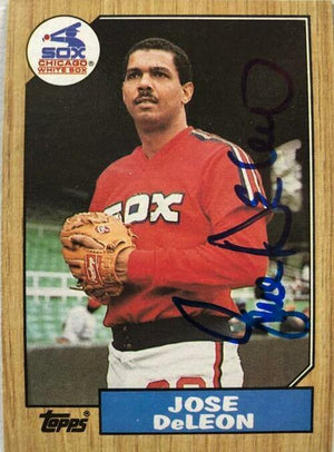 Jose Deleon Signed 1987 Topps Baseball Card - Chicago White Sox - PastPros
