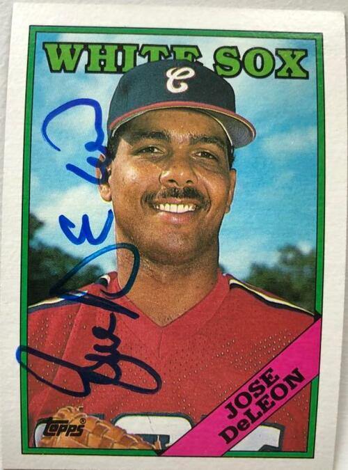 Jose Deleon Signed 1988 Topps Baseball Card - Chicago White Sox - PastPros