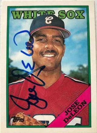 Jose Deleon Signed 1988 Topps Tiffany Baseball Card - Chicago White Sox - PastPros