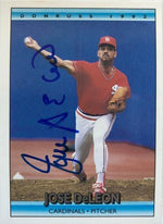 Jose Deleon Signed 1992 Donruss Baseball Card - St Louis Cardinals - PastPros