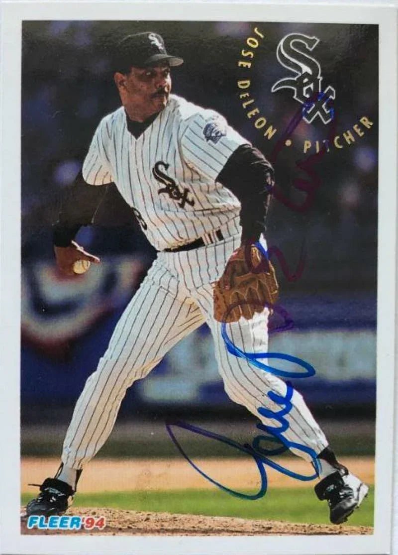 Jose Deleon Signed 1994 Fleer Update Baseball Card - Chicago White Sox - PastPros