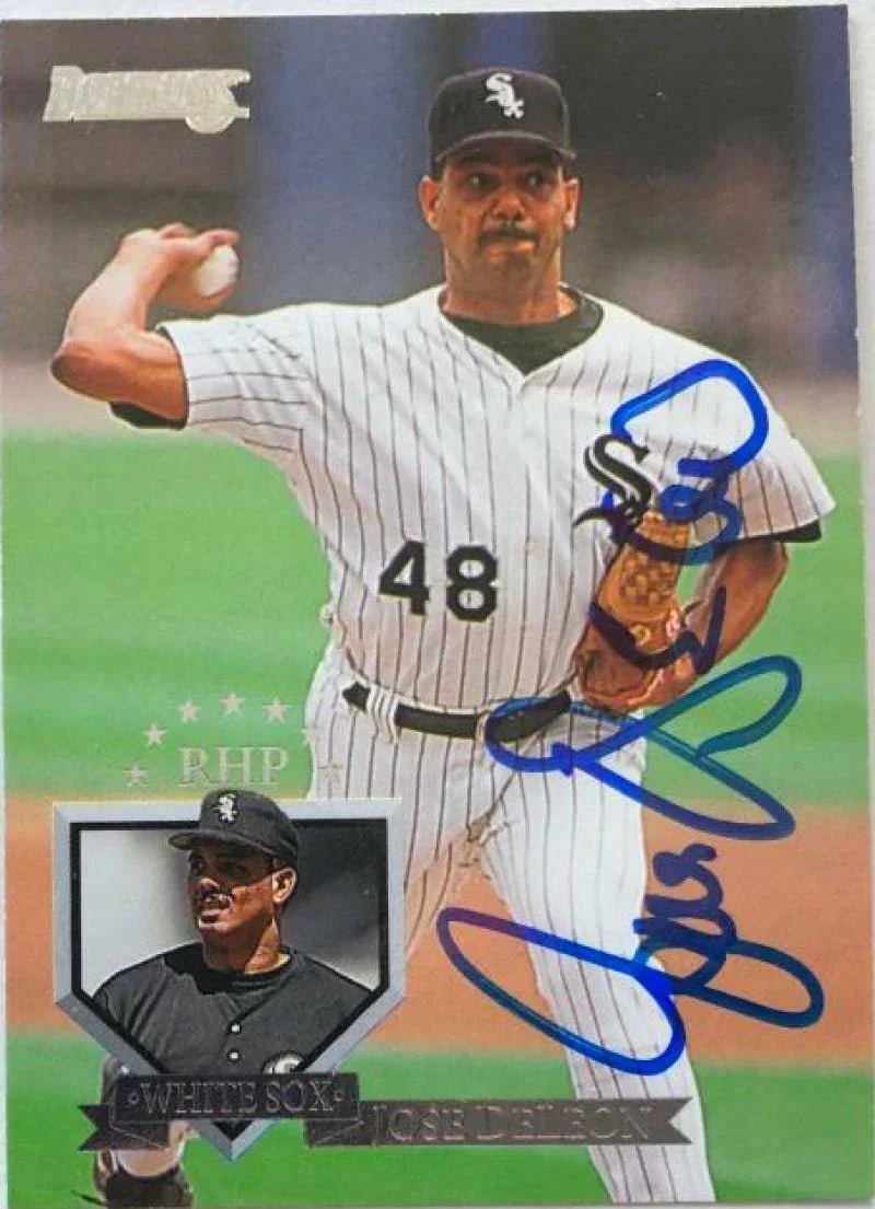 Jose Deleon Signed 1995 Donruss Baseball Card - Chicago White Sox