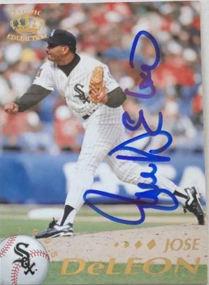 Jose Deleon Signed 1995 Pacific Baseball Card - Chicago White Sox
