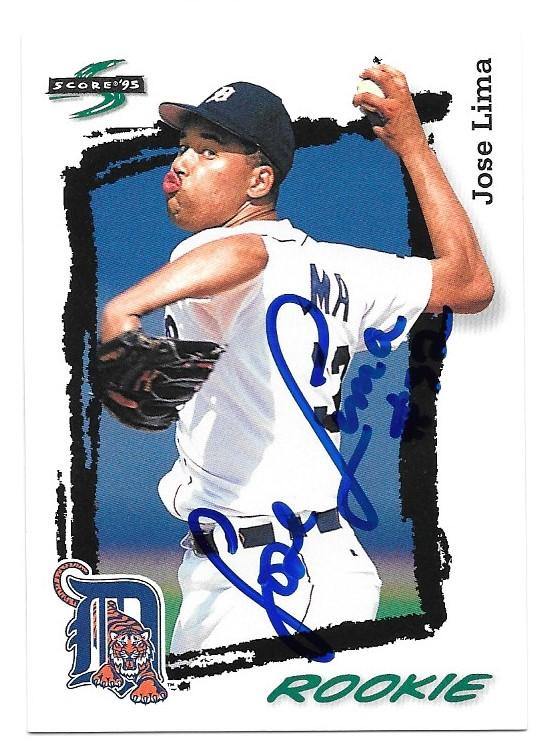 Jose Lima Signed 1995 Score Baseball Card - Detroit Tigers - PastPros