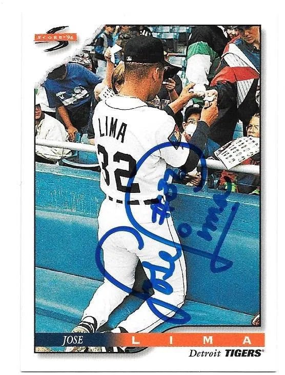 Jose Lima Signed 1996 Score Baseball Card - Detroit Tigers
