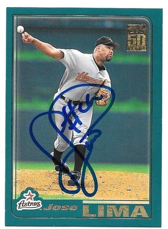 Jose Lima Signed 2001 Topps Baseball Card - Houston Astros