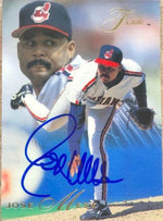 Jose Mesa Signed 1993 Flair Baseball Card - Cleveland Indians - PastPros