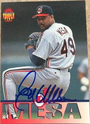 Jose Mesa Signed 1994 Triple Play Baseball Card - Cleveland Indians