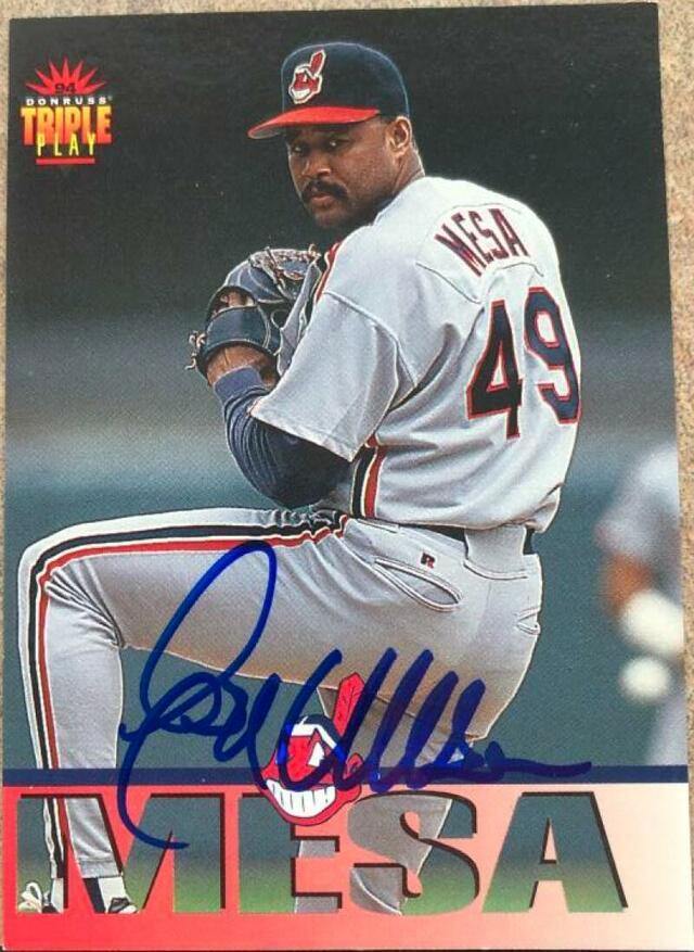 Jose Mesa Signed 1994 Triple Play Baseball Card - Cleveland Indians - PastPros