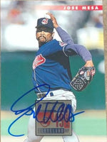 Jose Mesa Signed 1996 Donruss Baseball Card - Cleveland Indians
