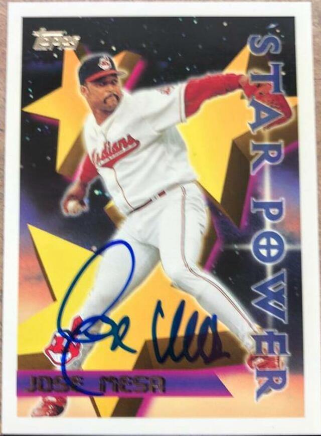 Jose Mesa Signed 1996 Topps Baseball Card - Cleveland Indians - PastPros