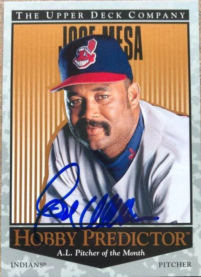 Jose Mesa Signed 1996 Upper Deck Hobby Predictor Baseball Card - Cleveland Indians