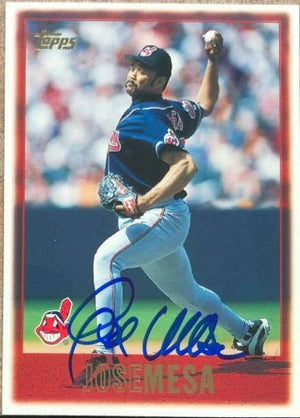 Jose Mesa Signed 1997 Topps Baseball Card - Cleveland Indians