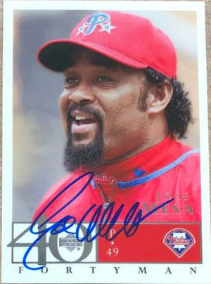 Jose Mesa Signed 2003 Upper Deck 40 Man Baseball Card - Philadelphia Phillies