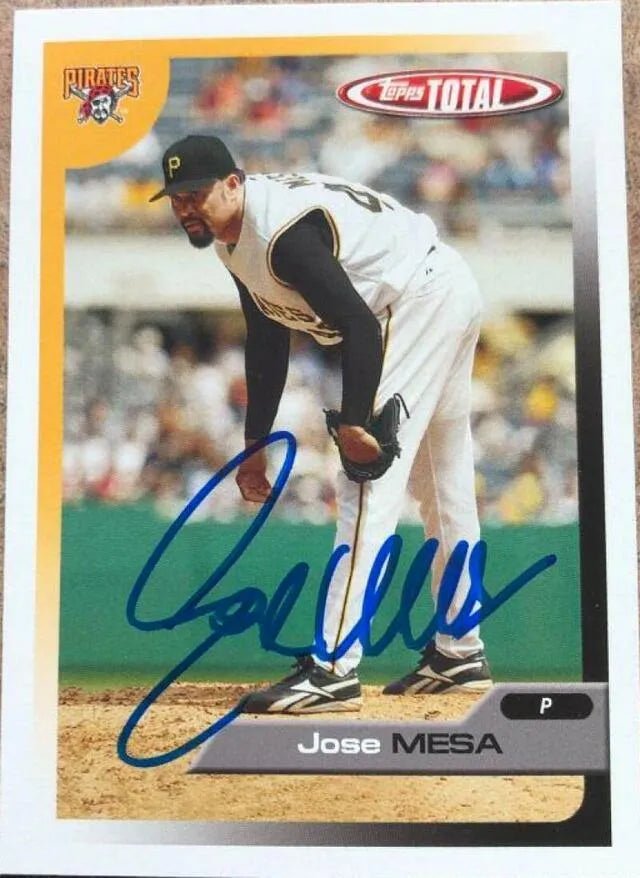 Jose Mesa Signed 2005 Topps Total Baseball Card - Pittsburgh Pirates
